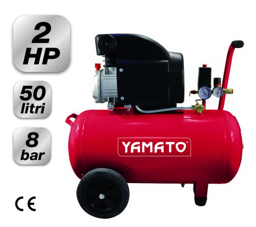 Αεροσυμπιεστής Κομπρεσέρ 2HP 50LT 8Bar 92848 Yamato