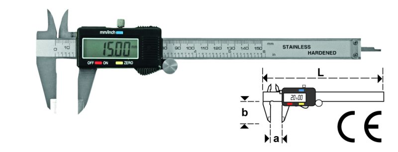 Ψηφιακό Παχύμετρο 240mm 93110 Maurer