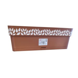 Ζαρντινιέρα Πλαστική Καφέ cloe 50x18x17 cm. με Σύστημα Αυτοποτήσματος Δεξαμενή 0,6 lt 26385 STEFANPLAST