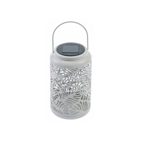 Φανάρι Φωτισμού Led Με Ηλιακό Πάνελ Άσπρο 11cm x 21.5h 8434W VERDEMAX