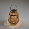 Φανάρι Φωτισμού Led Με Ηλιακό Πάνελ Φυσικό Rattan 20cm x 27h 8435 VERDEMAX