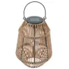 Φανάρι Φωτισμού Led Με Ηλιακό Πάνελ Φυσικό Rattan 20cm x 27h 8435 VERDEMAX