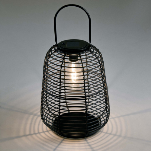 Φανάρι Φωτισμού Led Με Ηλιακό Πάνελ Μαύρο 24cm x 30h 8436 VERDEMAX