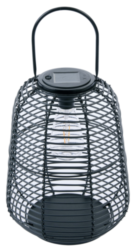 Φανάρι Φωτισμού Led Με Ηλιακό Πάνελ Μαύρο 24cm x 30h 8436 VERDEMAX