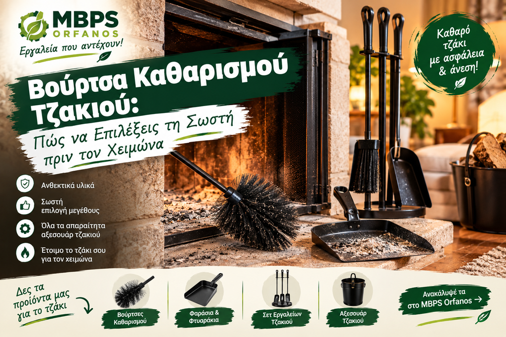 βούρτσα καθαρισμού τζακιού