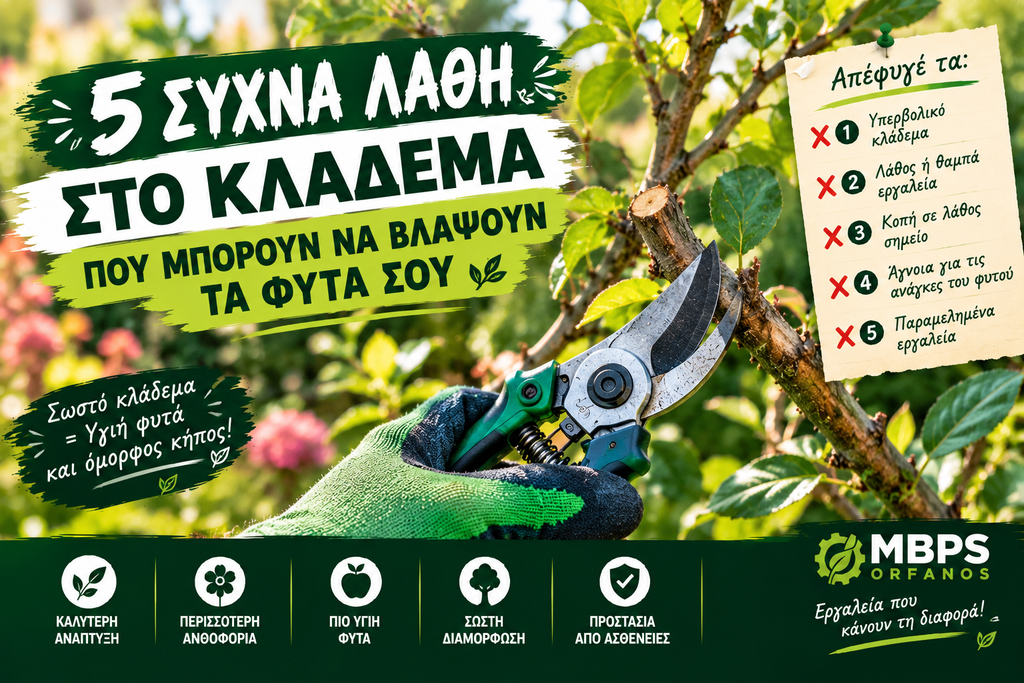 λάθη στο κλάδεμα
