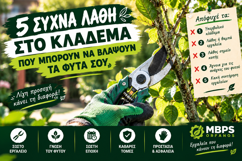 λάθη στο κλάδεμα