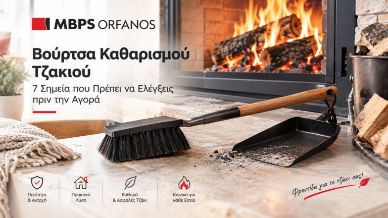 βούρτσα καθαρισμού τζακιού